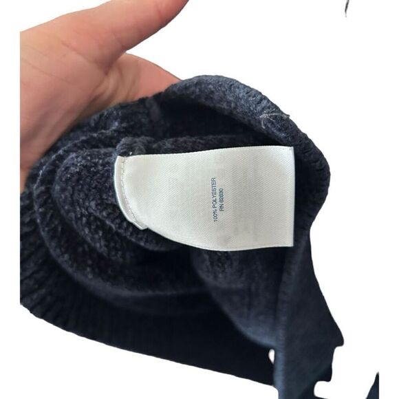 Lands' End Blue Mock Neck Chenille Sweater Size S Chic Comfy cozy soft classic - Picture 5 of 10